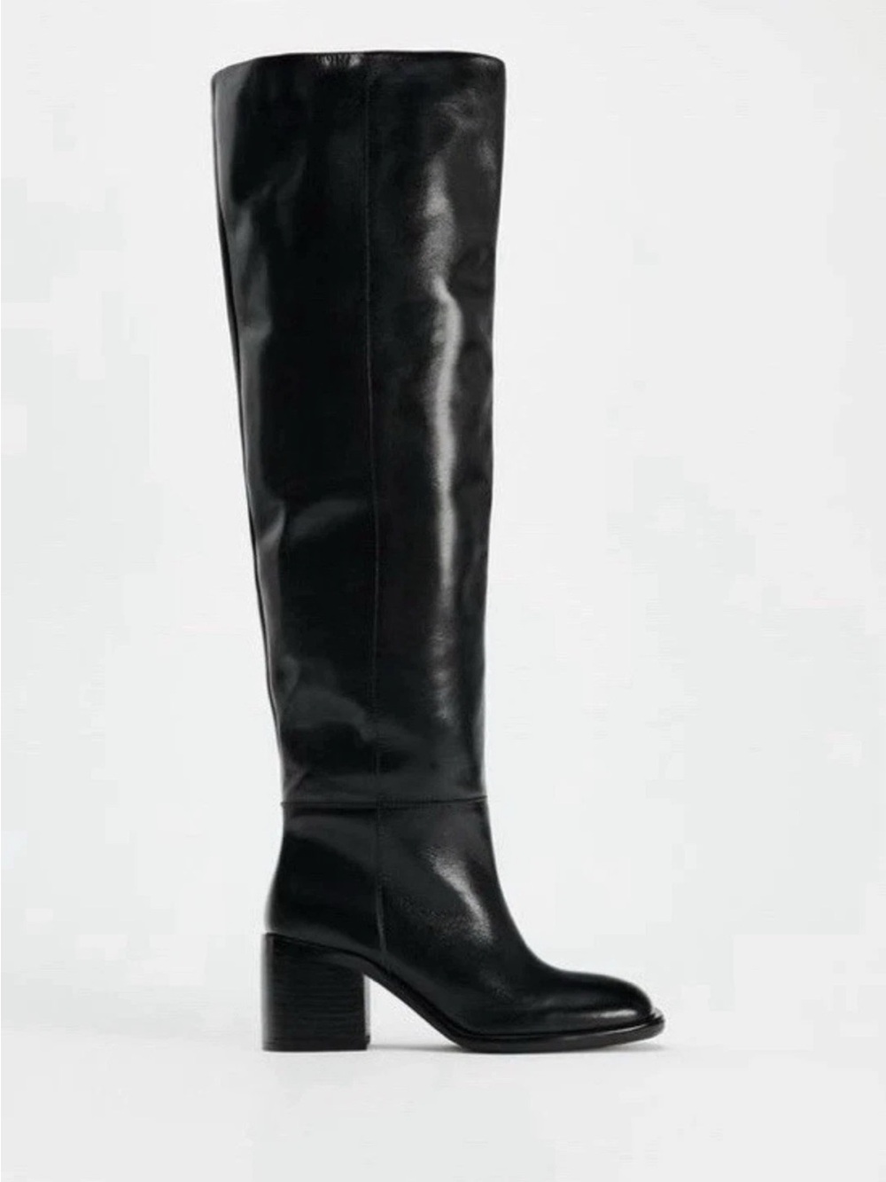 Zara leather over the knee boots size 9